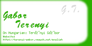 gabor terenyi business card